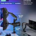 MOUNT PRO Dual Monitor Arm for Max 49" Ultrawide Screens up to 44 lbs, Heavy Duty Extra Tall Monitor Desk Mount, Vertical Stacked Adjustable Dual Monitor Mount, VESA Mount 75x75mm/100x100mm