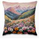 TopXmai Boho Abstract Wildflower Pillow Covers 18x18，Watercolor Colorful Floral Landscape Scenery, Maximalist Nature Home Decor Throw Pillow Covers for Living Room Bedroom，A236