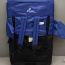 Sportneer Stadium Seats with Back Support: 2.5'' Thick Comfy Cushion 6 Adjustable Angle Bleacher Seat with Armrest - 2 Large Pockets, 2 Cup Holders Stadium Chair for Sport Events Concerts Parks (Non-Heated, Regular - 20.5", Blue)