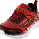 Kids Character Shoe Spiderman Cars Paw Patrol Minnie Mouse Frozen Stitch Girls Shoes for Girls Boys Strap Casual Walking Athletic Running Shoes (Size 7-10 Girl Toddler / 11-12 Little Girl) (Red/Black)