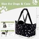 Cullaby Center Console Dog Car Seat Small Under 15 lbs, Dog Console car seat for Small Dogs Middle (Black)