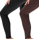 2 Pack Black And Brown Leggings for Women Yoga Pants for Workout Gym Running, XL
