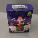 6FT Christmas Santa Inflatables Outdoor Decorations Santa Claus with Gift Box Blow Up Yard Decorations, Built-in LED Lights for Outdoor Christmas Party Yard Garden Lawn Xmas Decoration