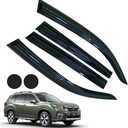 Rain Guards for Forester SK 2019-2024, Tape-on Side Window Deflectors for Forester SK, Window Visors for Subaru Cars,for Subaru Car Accessories 4 Rain Guards 2 Car Coasters