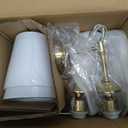 Dimmable Plug in Wall Sconces Set of 2, Gold Bedside Wall Lamp with Knob Dimmer Switch and 6.5FT Electric Cord, Mid Century Modern Bathroom Wall Light Fixture for Bedroom Living Room