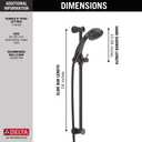 Delta Faucet 3-Spray Touch-Clean Wall-Mount Slide Bar Hand Held Shower with Hose, Venetian Bronze 57014-RB