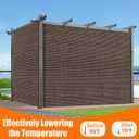 90% 10x30ft Sun Shade Cloth for Outdoor Deck Backyard Patio Garden Pergola Cover Canopy Mocha