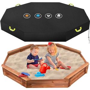 VPXTA Octagon Sandbox Cover,420D Oxford Cloth Waterproof Sand Pit Cover,Turtle Sand Box Lid,Crab Sandbox Lid for Kids