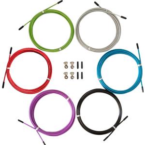 Replacement Cable for Speed Jump Rope, 6pcs 10ft Stainless Steel Wire with Polymer Coating for High Speed Jump Ropes