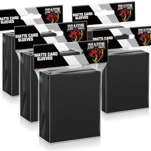 500 Pcs Black Card Sleeves Toploaders for Trading Card, Matte Card Sleeves Deck Card Protectors Compatible with Baseball Cards, Sports Cards, Game Card