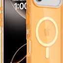 Follaroma for iPhone 17 Air Case, Compatible with MagSafe, Dual Layer Transparent Magnetic Phone Case, Heavy Duty Anti-Drop Shockproof Protection Phone Cases for iPhone 17 Air, 6.5 inch, Orange
