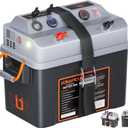 SUNAPEX Smart Battery Box 12V/24V Power Center - Multi Ports & Circuit Breaker for Trolling Motor, Marine,RV & Solar Panel (No Battery)