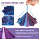 3D Printed Expanded Sensory Fidget Star with Handles Colorful Fractal Fidget Hexagon Whirling Spiral Star Shaped Toys for Stress Relief