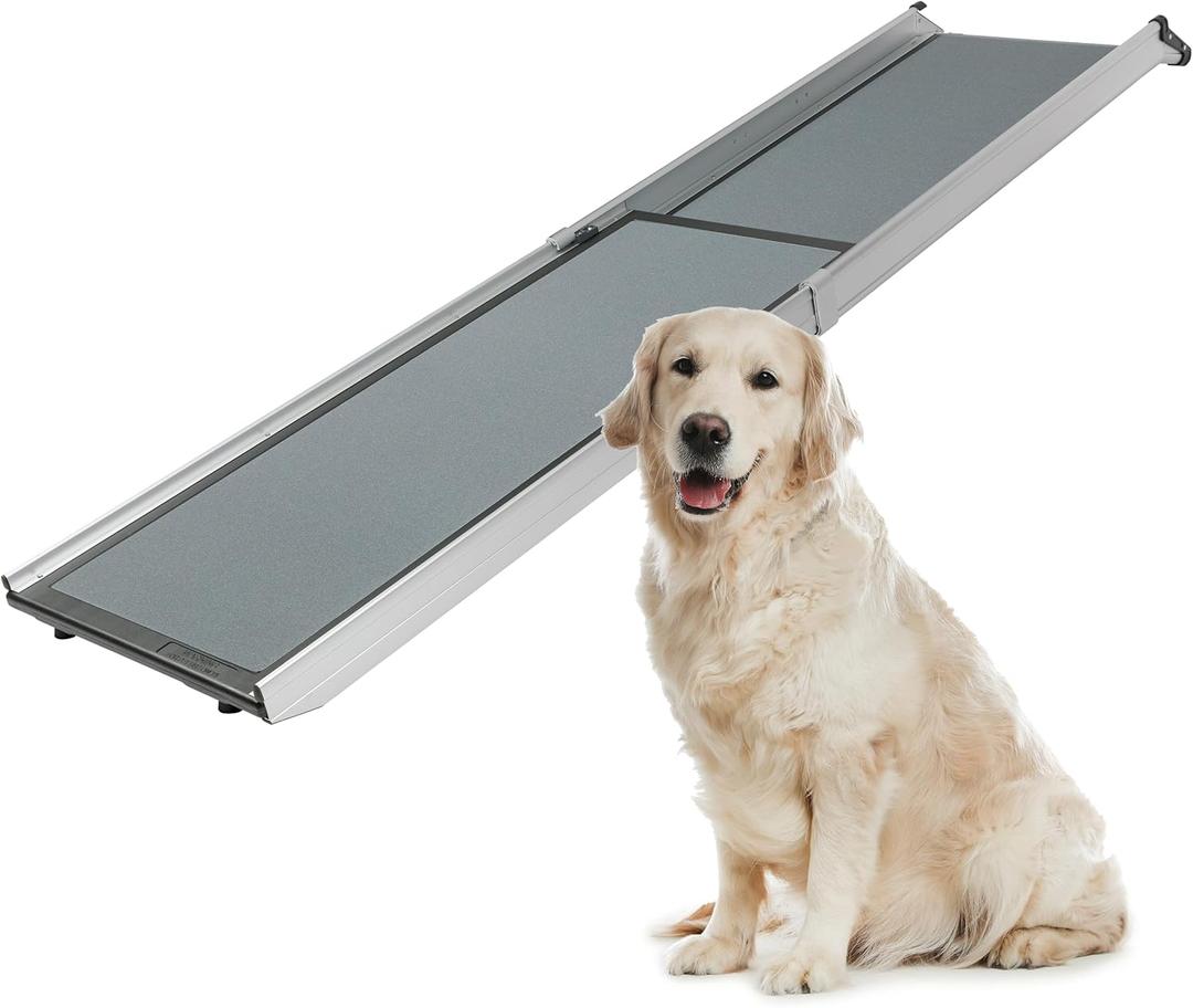 PetSafe Happy Ride Compact Telescoping Dog Ramp - Portable Pet Ramp for Cars, Trucks & SUVs with Adjustable Sizing - Non-Slip Design - Lightweight Pet Mobility Assistance - Extra Long