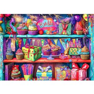 1000 Piece Puzzles for Adults Clearance,Mysterious Holiday Party Gift Rack for Puzzles, Impossible Challenge Art Jigsaw Puzzles, for Gift Birthday Party Games Family, 27.5X19.7 Inch Dust Free Puzzle