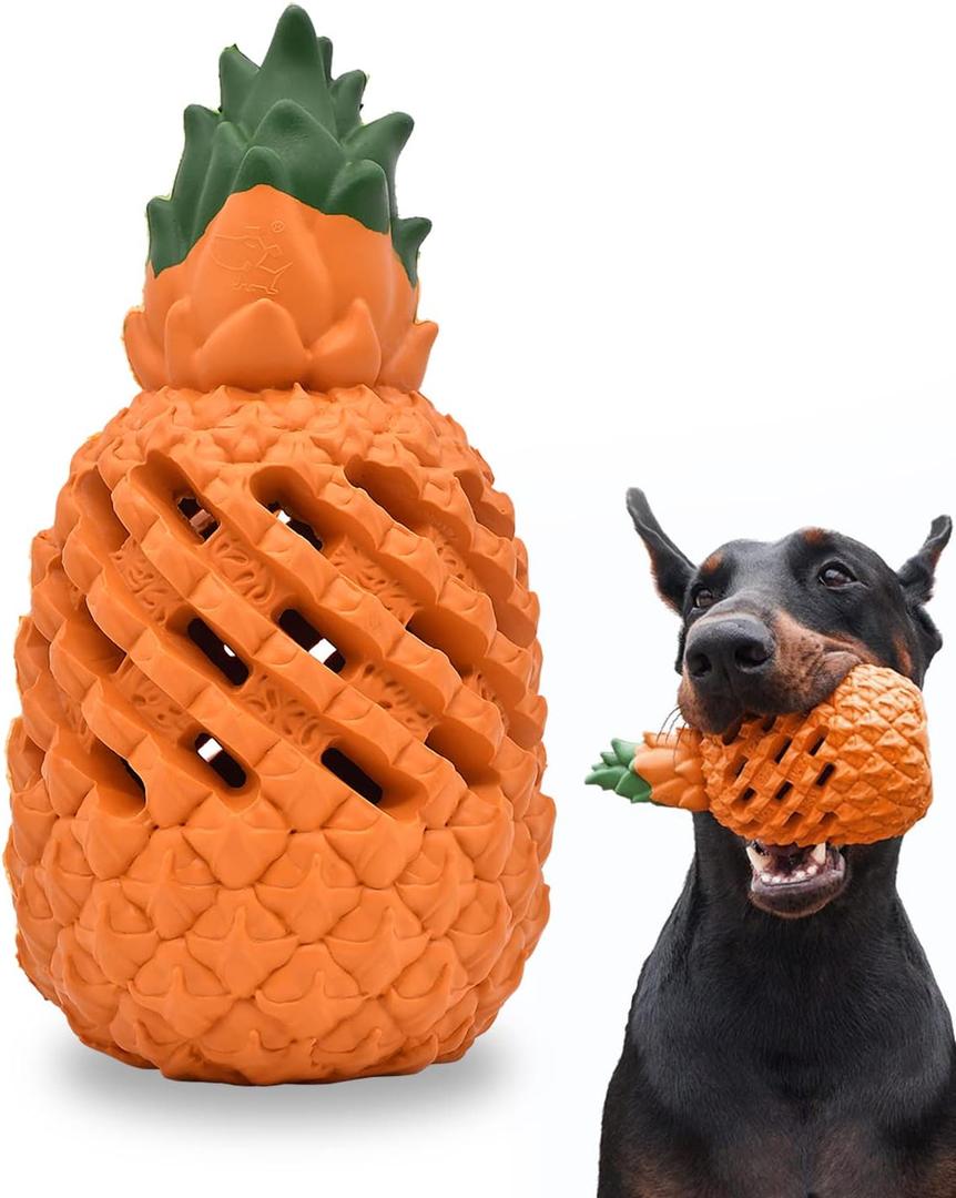 Pineapple Dog Chew Toys - Indestructible for Large Aggressive Chewers (7" XL-Large)