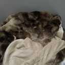 Lotus Karen Faux Fur Throw Blanket Tie-Dye Dark Coffee-Big Bubble Rabbit Fluff Blanket for Couch,Small Fluffy Fuzzy Cozy Blanket,Thick Furry Plush Shaggy Blankets,50x60 Inches