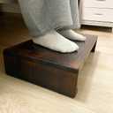 Wood Bed Step Stool, Wide Wooden Stepping Stool for Kids & Adults,Desk Foot Stool, 3.3 inch Step Stool,Low Footrest Step Platform