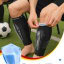 Soccer Shin Guards Kids Youth, Ski Shin Protector for Boys Girls Men Women, Ski Shin Pads Defender, Lightweight Calf Protective Gear, Breathable Canilleras de Futbol para Nios