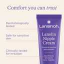 Lansinoh Lanolin Nipple Cream Safe for Breastfeeding Baby, 100% Natural Nipple Butter, Breastfeeding Essentials for Postpartum Moms, 1.41 Ounces