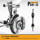 PAROD 662313 Front Left CV Axle Shaft Assembly Fit for 2013-2016 Lincoln MKZ, 2013-2020 Fusion Ford, Driver Side,1.5L 1.6L 2.0L 2.5L L4