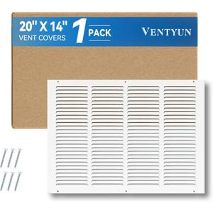 Vent Cover, Return Air Filter Grille for Wall and Ceiling, Fits 20"×14" Duct Opening, Residential & Commercial Applications, Easy Installation with Screws, 20x14 IN -1PCS