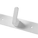 3 Hooks Matte White Bathroom Towel Hooks Mounted Wall Adhesive Heavy Duty Farmhouse Bath Coat Stick on Rack Hat Wall Hook Sticky White Kitchen Robe Rack Coat Hook White 3 Hooks Rack Towel for Bathroom (9.25*1.18*1.38 inch3hooks)