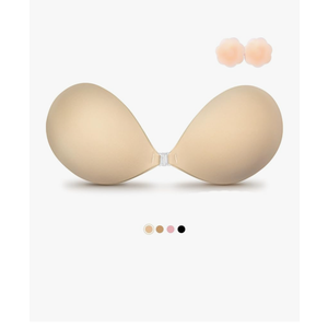VOCH GALA Sticky Bra Push Up for Women, Strapless Backless Bras for Wedding/Parties/Events, Comfortable Adhesive Nude Size C