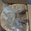 ProSource Wicker Bike Basket Front Cargo for Women and Men, Fits Most Bicycles, Beach Cruisers, Stationary Equipment, and Ebikes, Light Brown