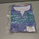 SOFIA'S CHOICE Women Ombre Long Sleeve T Shirts Women Basic Casual V Neck Shirts Blue Pink Large (L)