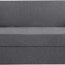 H.VERSAILTEX 2 Pieces Sofa Cover High Stretch Sofa Slipcover Stylish Furniture Cover/Protector Suit for T Cushion/Box Cushion Soft with Elastic Bottom for Kids - Sofa 72"-88" - Charcoal Gray