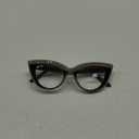 Cat Eye Reading Glasses Bling Rhinestone Magnified Blue Light Blocking Reader Glasses (White)