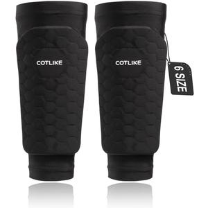 Soccer Shin Guards for Kids Youth Adults, Ski Shin Guards Sleeves for 2-18 Years Old Boys Girls Men, Calf Compression Sleeve with Honeycomb Pads, Soccer Shin Guards for Men(Small, Black)