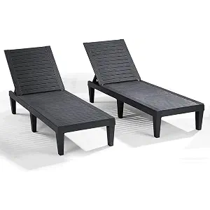 Nestl Lounge Chair Outdoor, Tanning Chair, Chaise Lounge Outdoor Set of 2
