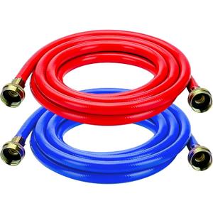 10FT Rubber Washing Machine Hoses Burst Proof 2 Pack For Hot and Cold Water 3/4" NPT Connection Water Supply Lines by Cenipar Fit for ALL Washing Machine