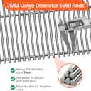1 Pack 91701 Gas Grill Steel Wire Cooking Grid Rock Grates Replacement Parts for Charbroil,for Great Outdoors,for Grill Master,for Sunbeam,for Vermont Castings Models,12 3/4 inch x 20 inch