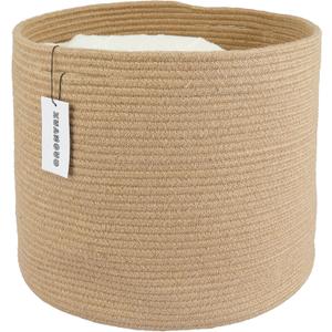 XUANGUO Jute Rope Basket For Girls Boys Kids 16X14 Baby Laundry Baskets Nursery Bin Round Woven Basket Organizer For Storage Toys Blankets Shoes Clothes