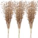 Sea Team 24-Pack Artificial Glitter Berry Stem Ornaments, Decorative Bead Sticks, Glittery Twigs, Picks, Branches for Christmas Tree, Small Vase, Holiday, Wedding, Party (17 Inches, Rose Gold)