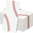 Kochorie 100 Pieces Baseball Napkins Disposable Baseball Party Napkins 7.8 x 4.3 Inches Baseball Paper Cocktail Napkins Baseball Birthday Supplies Decorations for Baseball Party Game Day Birthday