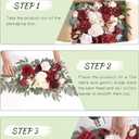 Faux Flower Swag Set of 2 for Wedding Welcome Signs Floral Swag Wedding Reception Ceremony Signs Decor (Red)