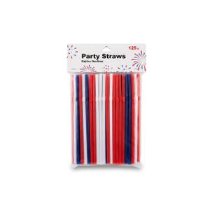 2 x Party straws Pajitas Flexibles, 125 count