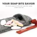 ZOMCHI 2 Pieces Exfoliating Soap Bags, Soap Savers for Bar Soap, Soap Bar Pouch for Deep Exfoliation, Foaming Soap Sock for Shower