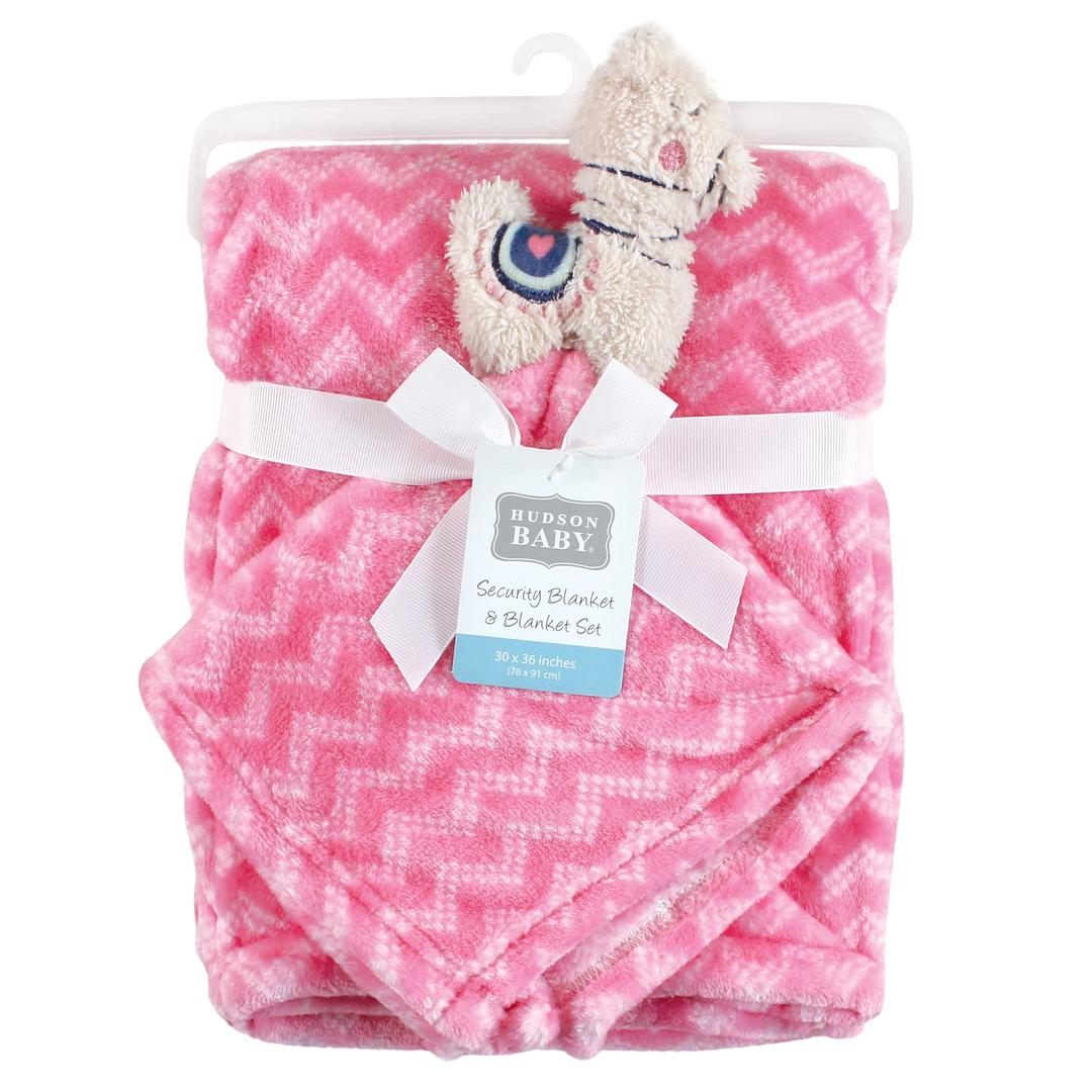 Hudson Baby Unisex Baby Plush Blanket with Security Blanket, Llama, One Size
