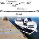 Boat Bungee Dock Lines, Boating Gifts for Men, Boat Accessories, Pontoon Accessories, Mooring Lines for Bass Boat, 4 Feet