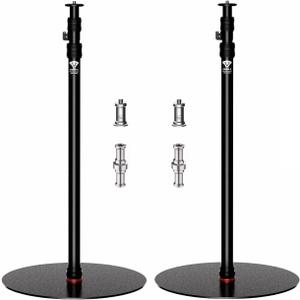IFOOTAGE A400 Round Base Monopod, 79" Photography Light Stand with Flat Base, Aluminum Studio Tripod Monopod Stand for Video Recording, Live Streaming, Interview, Payload 22lb (2 Pack)
