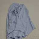 Astylish Women 2026 Loose Fit Tops Cotton Linen Button Down Shirts Collared Roll Up Long Sleeve V Neck Blouses (Medium, Sky Blue)