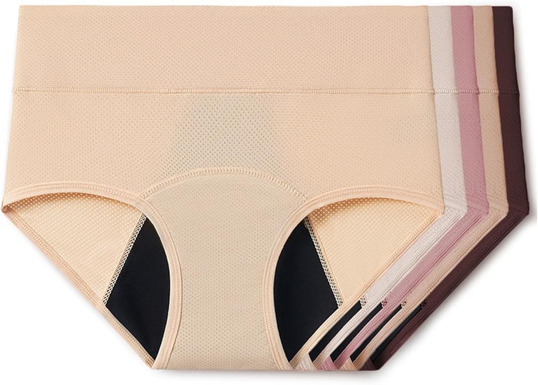Washable & Reusable Incontinence Underwear for Women Over 60 - Leakproof, Discreet, Absorbent, Machine-Washable Panties (Comfort Plus, XXS, Pack of 5)