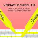 Sharpie Tank Style Highlighters, Chisel Tip, Fluorescent Yellow, 36 Count