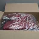 UOZZI BEDDING 3 Pieces Quilt Set Burgundy Red Branch King Size 102x88 Soft Microfiber Lightweight Coverlet Christmas Bedspread Summer Comforter Set Bed Cover for All Season (1 Quilt+ 2 Shams)