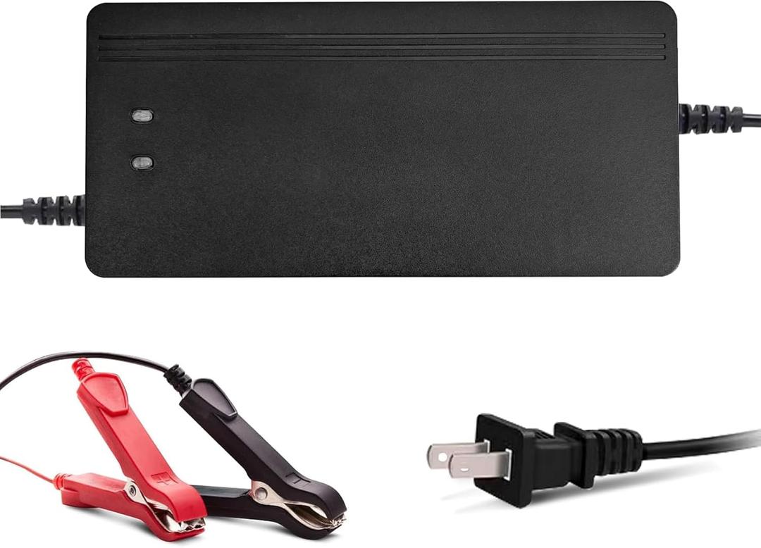 36V 10A Lithium Battery Charger 43.8V LiFePO4 Battery Charger, Battery Maintainer, Smart Charger with LED Indicator Cooling Fan for Lithium LiFePO4 Batteries